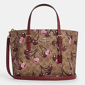 SOLD -COACH Mollie Tote 25 With Cherry Print  -AUTHENTIC- NEW W/TAGS !